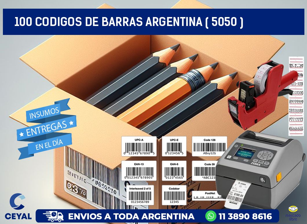 100 codigos de barras argentina ( 5050 )