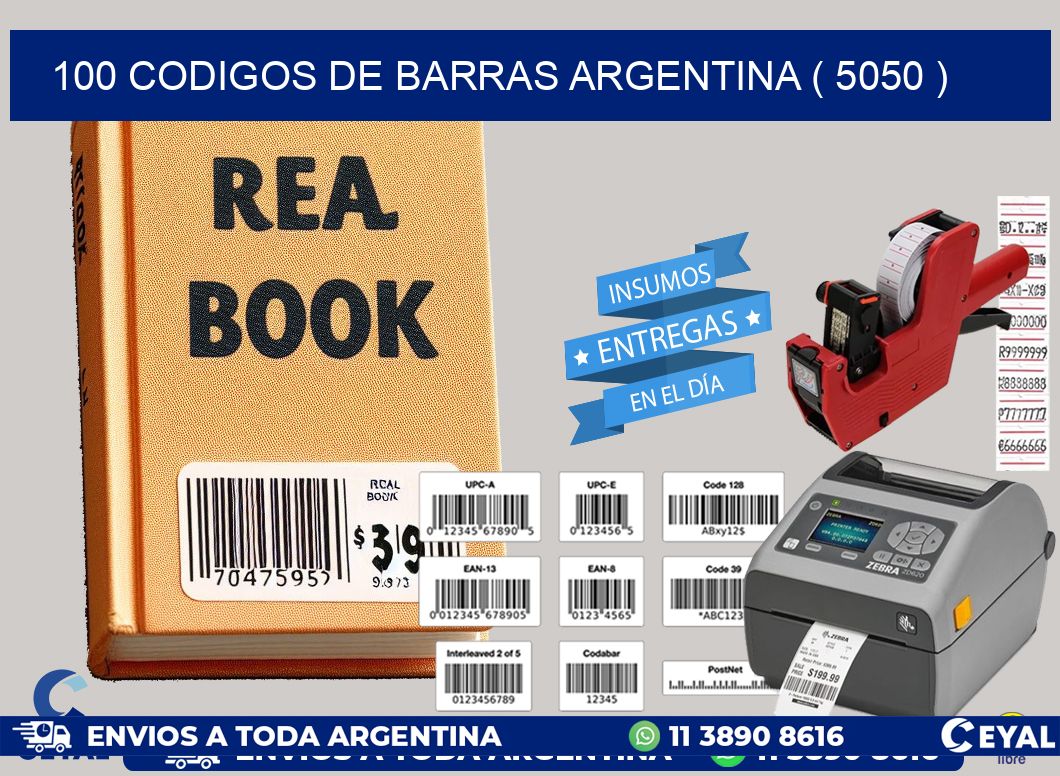 100 codigos de barras argentina ( 5050 )