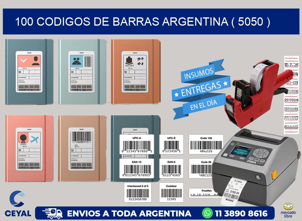 100 codigos de barras argentina ( 5050 )