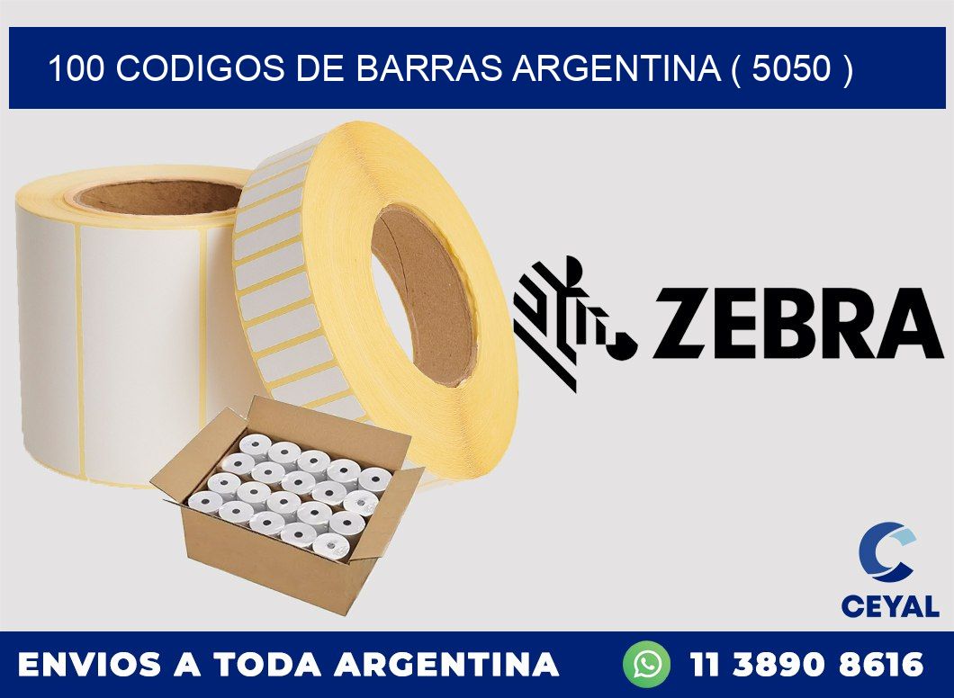100 codigos de barras argentina ( 5050 )