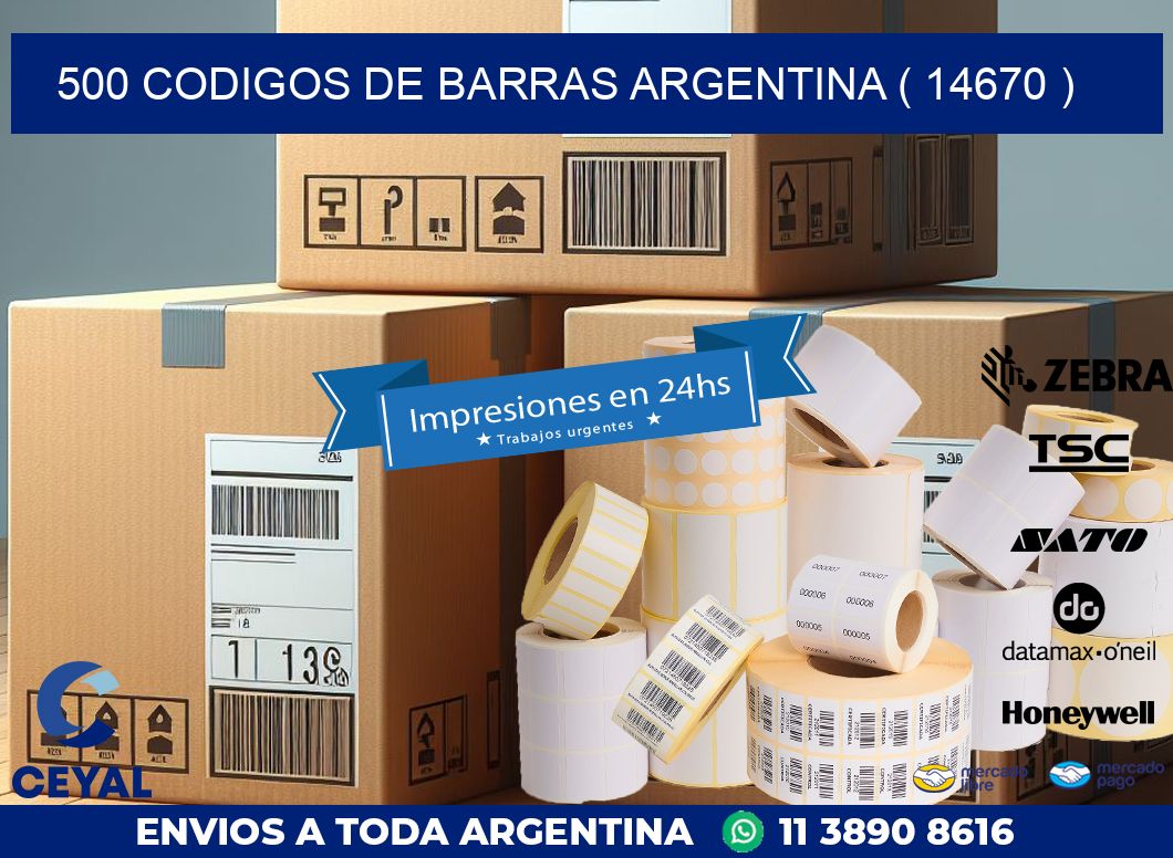 500 codigos de barras argentina ( 14670 )