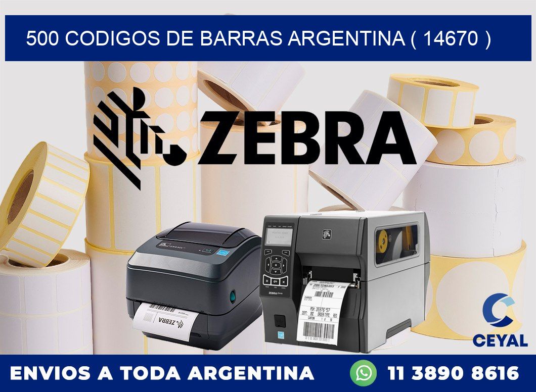 500 codigos de barras argentina ( 14670 )