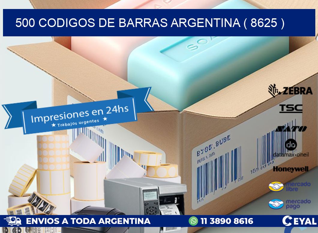 500 codigos de barras argentina ( 8625 )