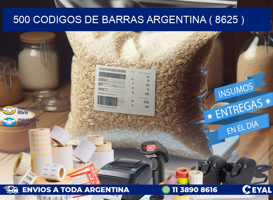500 codigos de barras argentina ( 8625 )