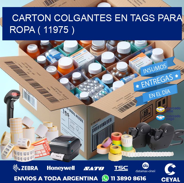 CARTON COLGANTES EN TAGS PARA ROPA ( 11975 )