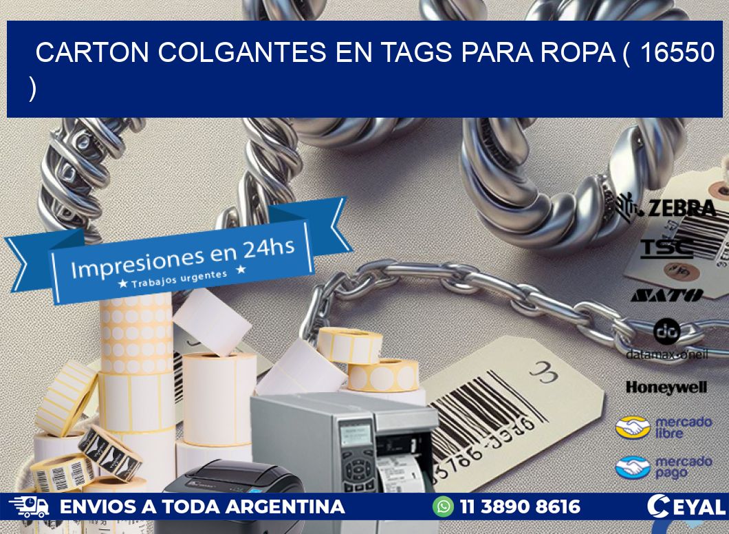 CARTON COLGANTES EN TAGS PARA ROPA ( 16550 )