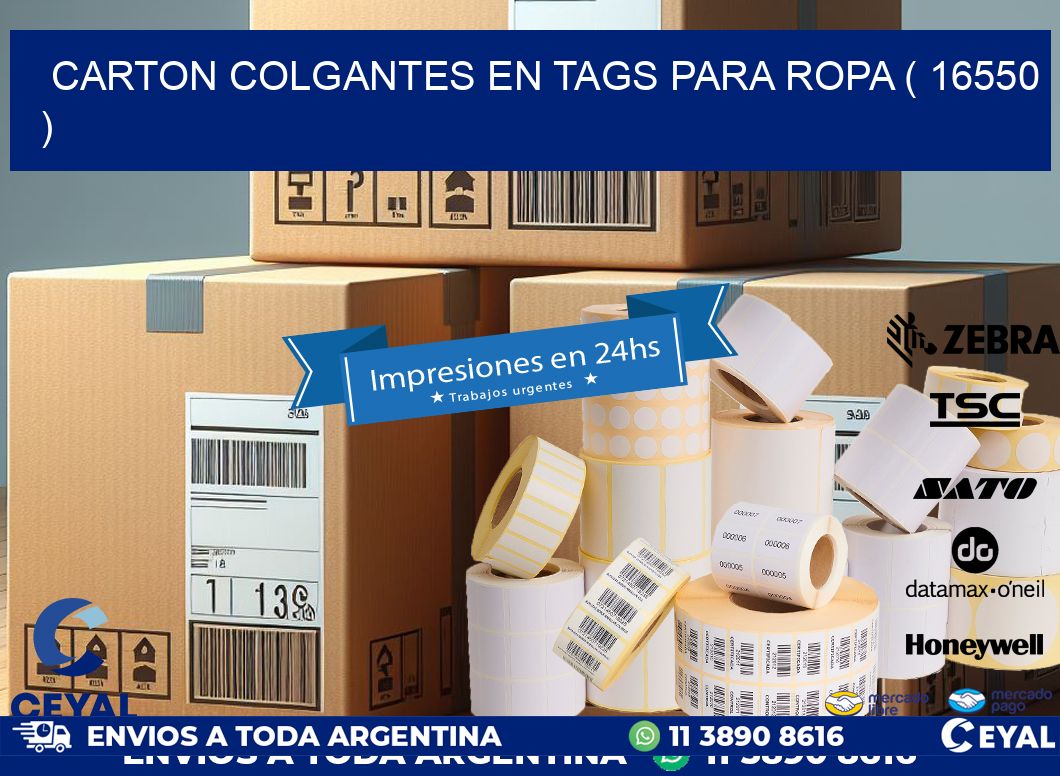 CARTON COLGANTES EN TAGS PARA ROPA ( 16550 )