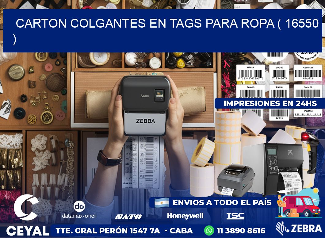 CARTON COLGANTES EN TAGS PARA ROPA ( 16550 )