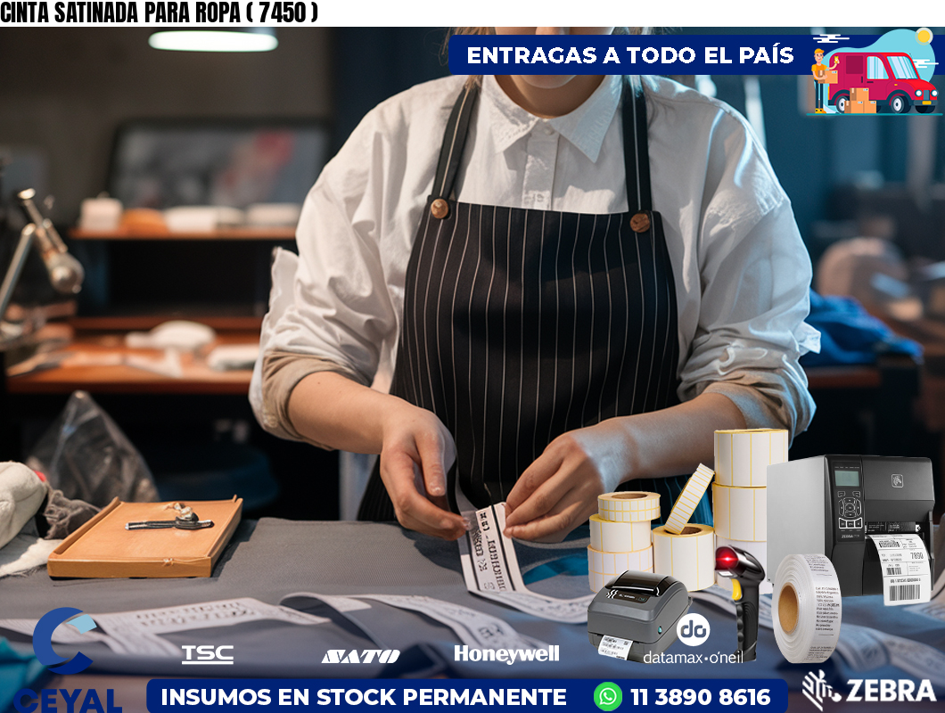 CINTA SATINADA PARA ROPA ( 7450 )