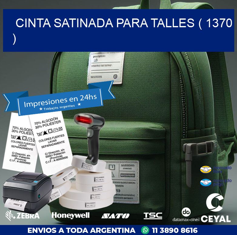 CINTA SATINADA PARA TALLES ( 1370 )