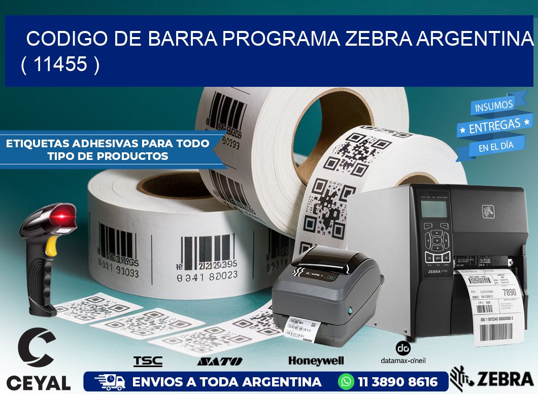 CODIGO DE BARRA PROGRAMA ZEBRA ARGENTINA ( 11455 )