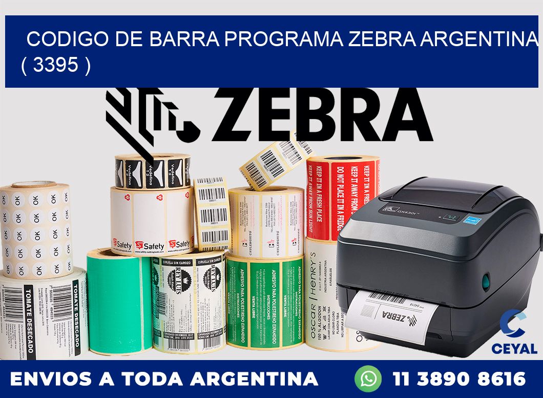 CODIGO DE BARRA PROGRAMA ZEBRA ARGENTINA ( 3395 )