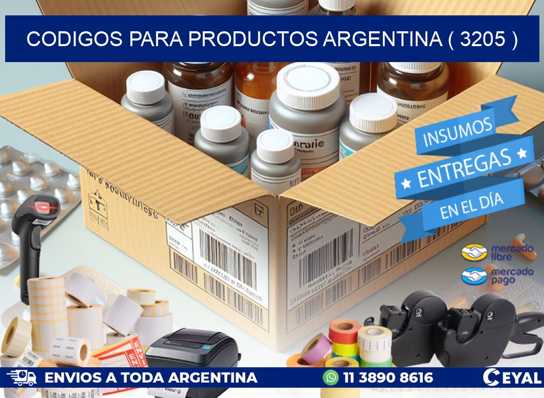 CODIGOS PARA PRODUCTOS ARGENTINA ( 3205 )