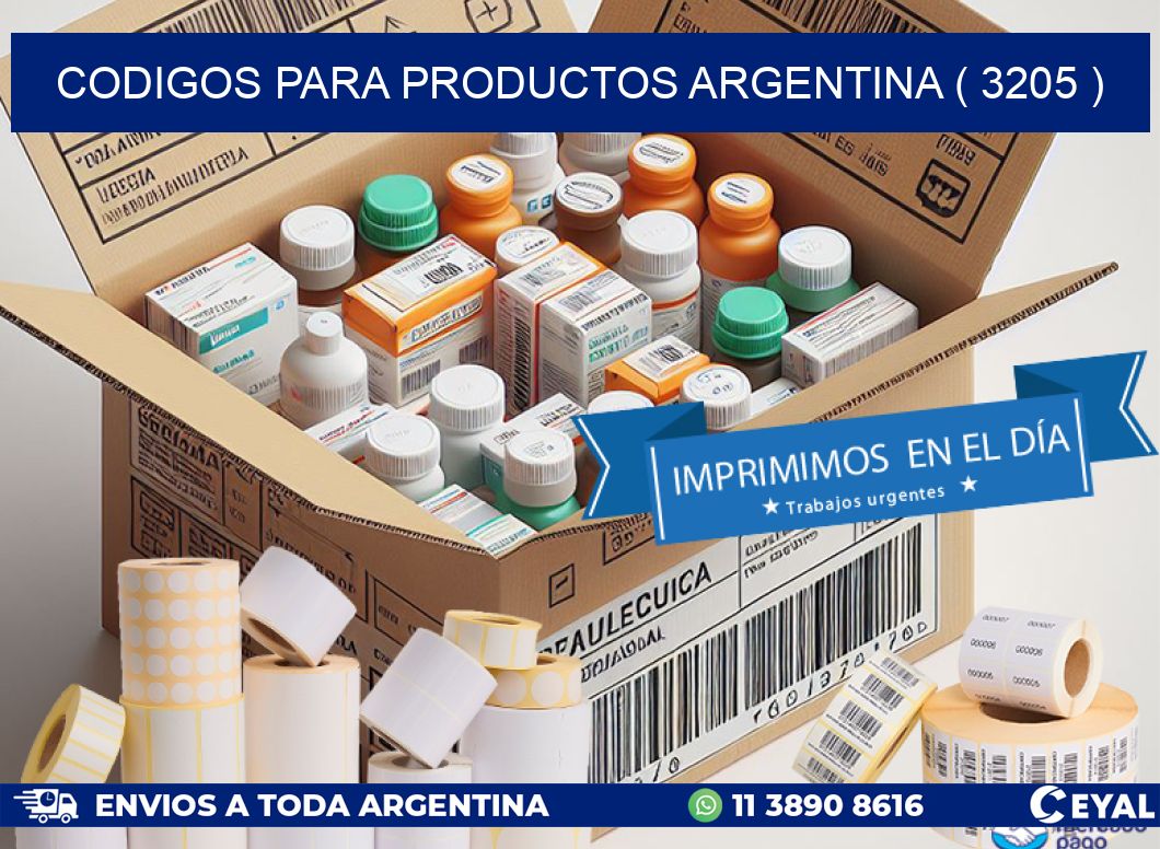 CODIGOS PARA PRODUCTOS ARGENTINA ( 3205 )