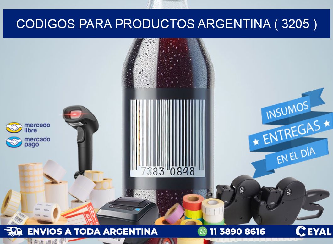 CODIGOS PARA PRODUCTOS ARGENTINA ( 3205 )