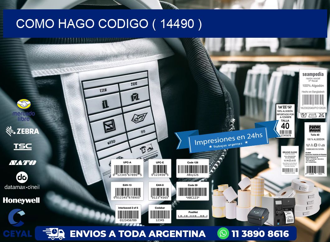 COMO HAGO CODIGO ( 14490 )