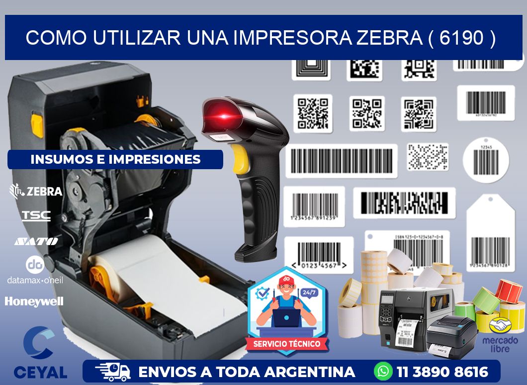 COMO UTILIZAR UNA IMPRESORA ZEBRA ( 6190 )