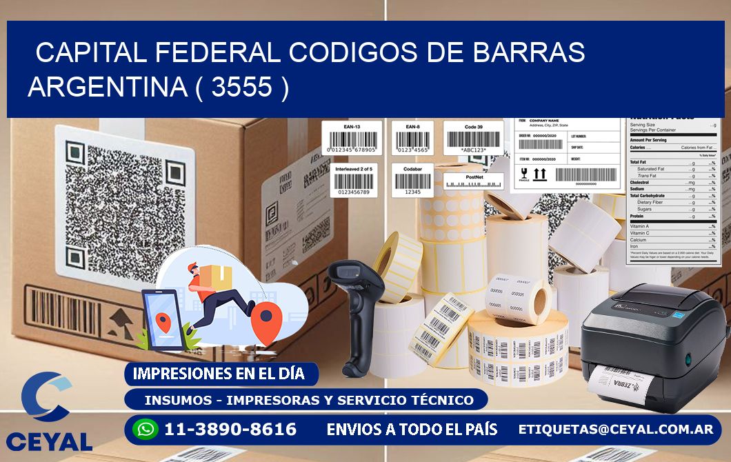 Capital federal codigos de barras argentina ( 3555 )