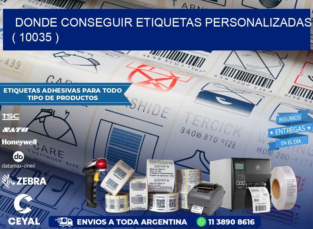 DONDE CONSEGUIR ETIQUETAS PERSONALIZADAS ( 10035 )