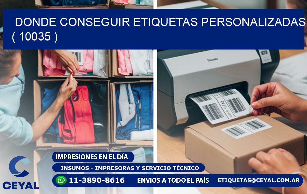 DONDE CONSEGUIR ETIQUETAS PERSONALIZADAS ( 10035 )