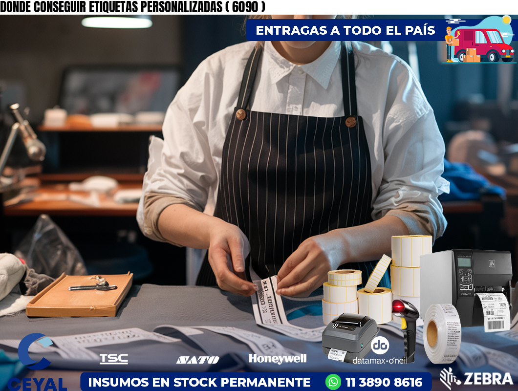 DONDE CONSEGUIR ETIQUETAS PERSONALIZADAS ( 6090 )