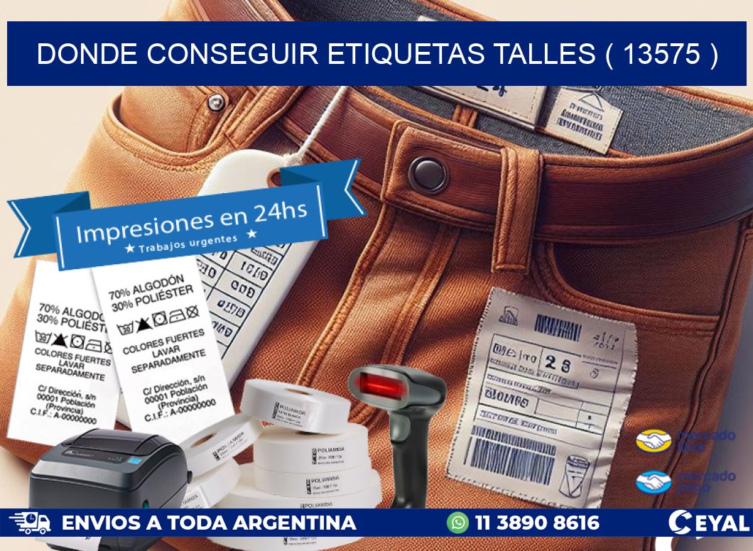 DONDE CONSEGUIR ETIQUETAS TALLES ( 13575 )