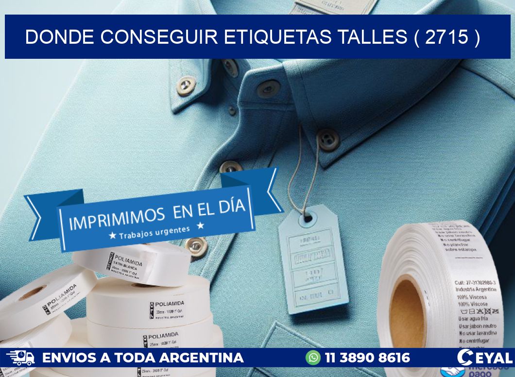 DONDE CONSEGUIR ETIQUETAS TALLES ( 2715 )