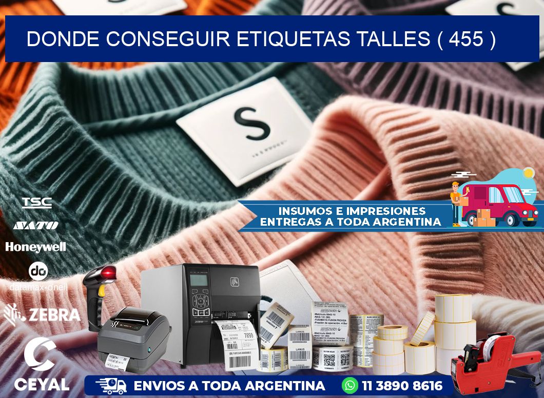 DONDE CONSEGUIR ETIQUETAS TALLES ( 455 )