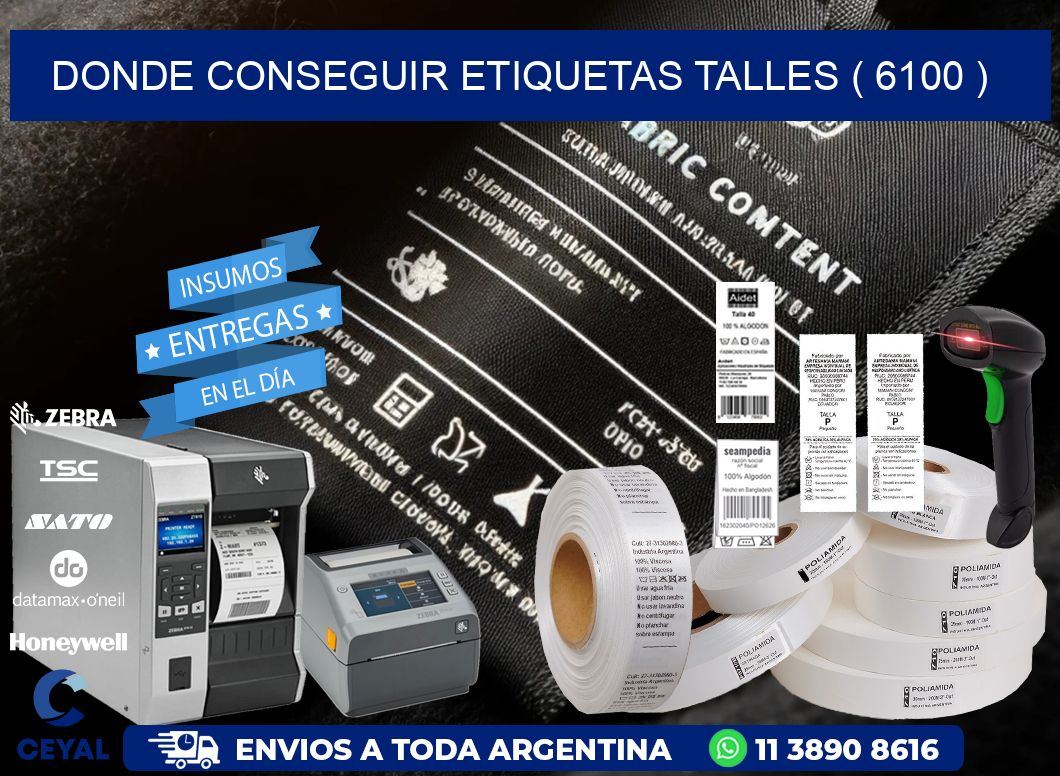 DONDE CONSEGUIR ETIQUETAS TALLES ( 6100 )