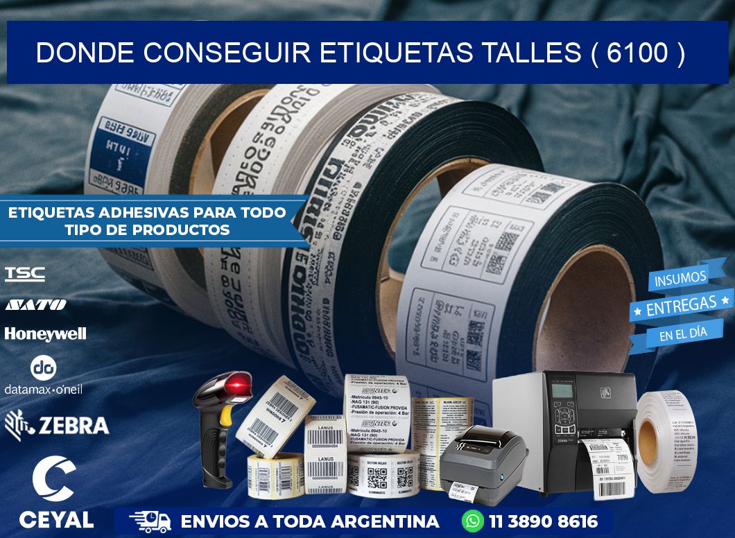 DONDE CONSEGUIR ETIQUETAS TALLES ( 6100 )