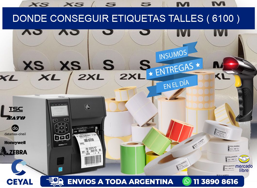 DONDE CONSEGUIR ETIQUETAS TALLES ( 6100 )