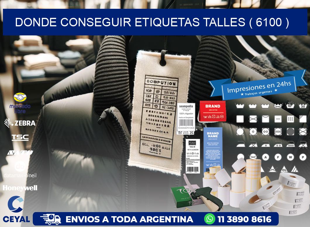 DONDE CONSEGUIR ETIQUETAS TALLES ( 6100 )