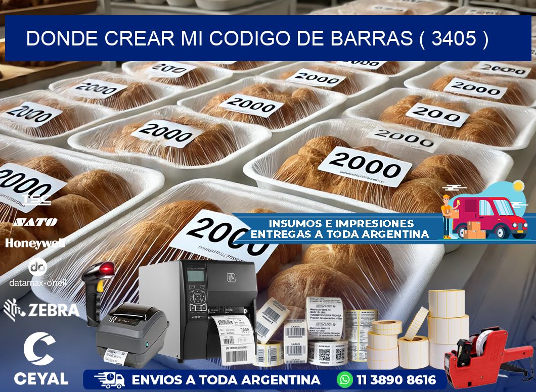 DONDE CREAR MI CODIGO DE BARRAS ( 3405 )