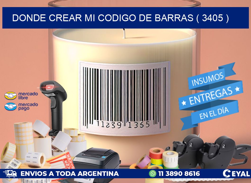DONDE CREAR MI CODIGO DE BARRAS ( 3405 )