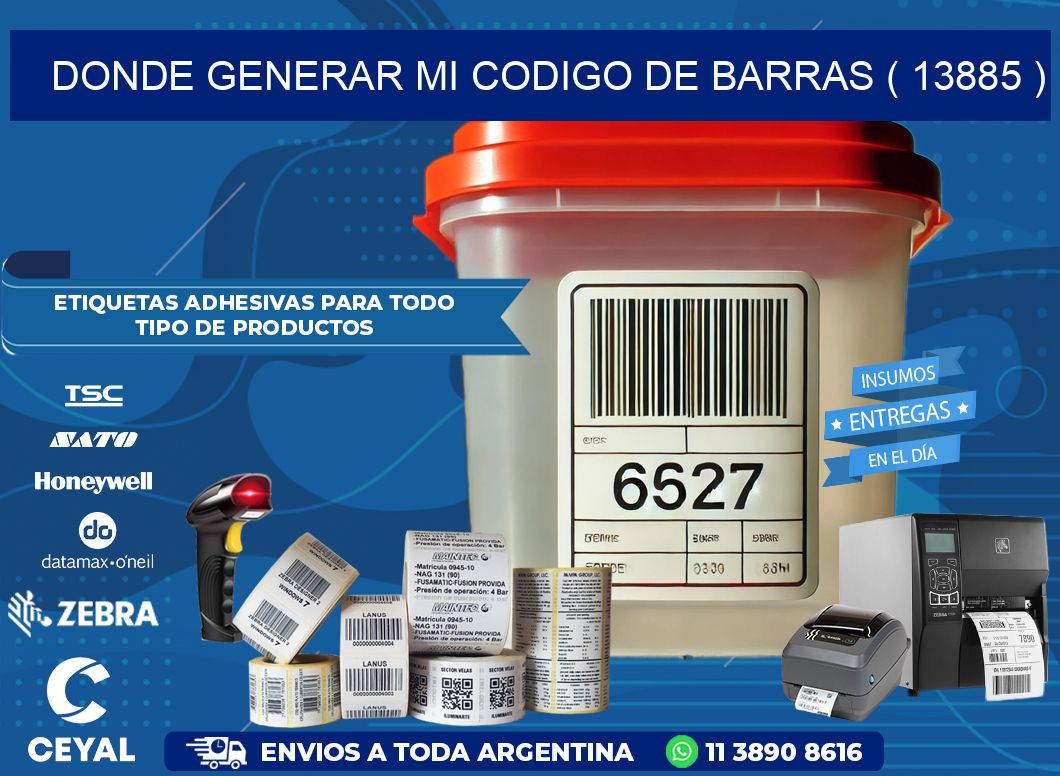 DONDE GENERAR MI CODIGO DE BARRAS ( 13885 )