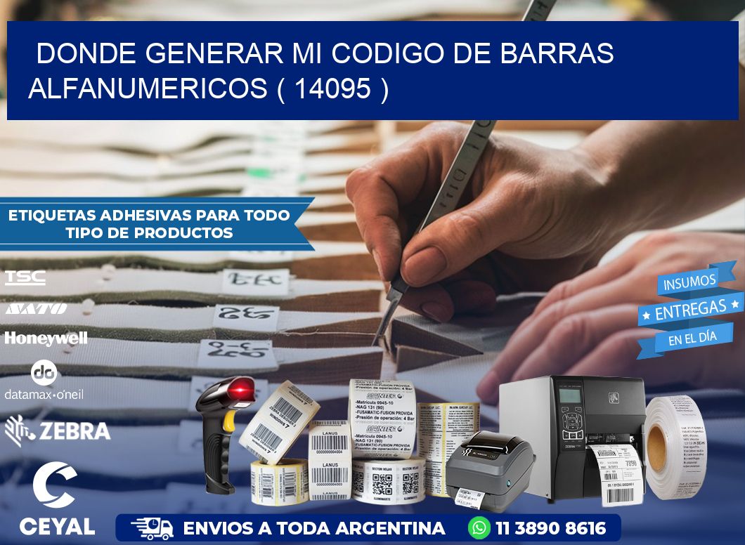 DONDE GENERAR MI CODIGO DE BARRAS ALFANUMERICOS ( 14095 )