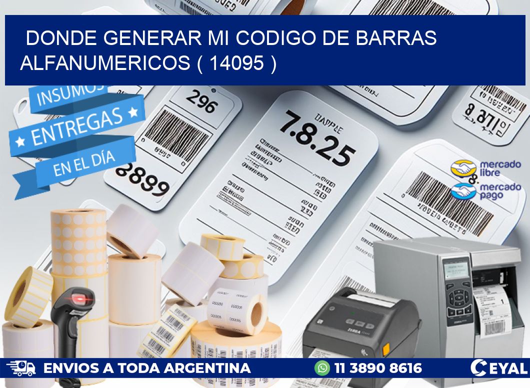 DONDE GENERAR MI CODIGO DE BARRAS ALFANUMERICOS ( 14095 )