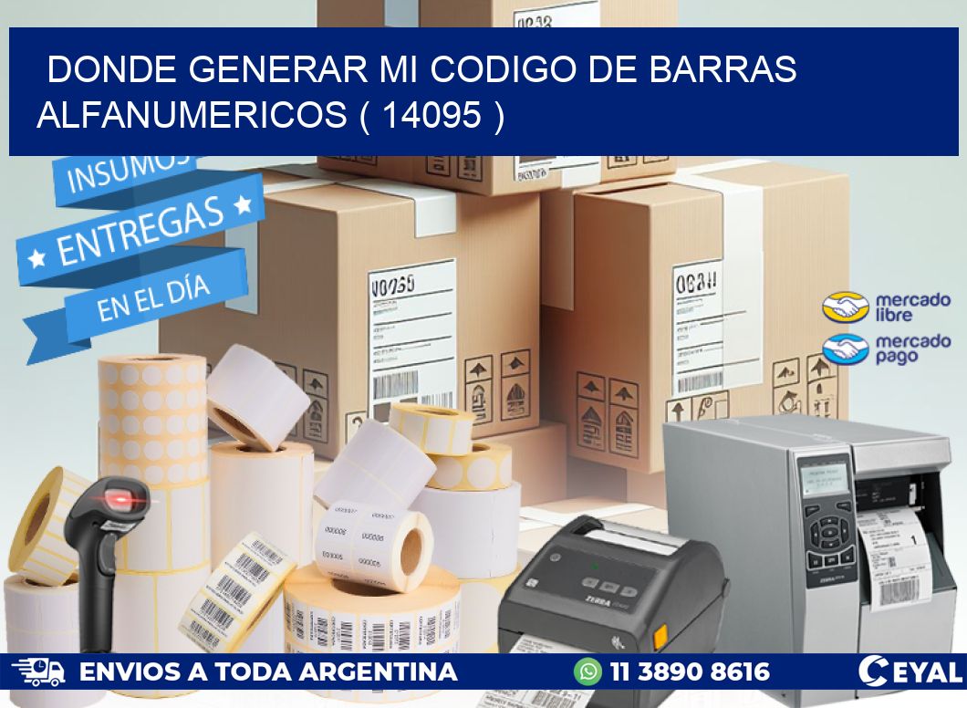 DONDE GENERAR MI CODIGO DE BARRAS ALFANUMERICOS ( 14095 )