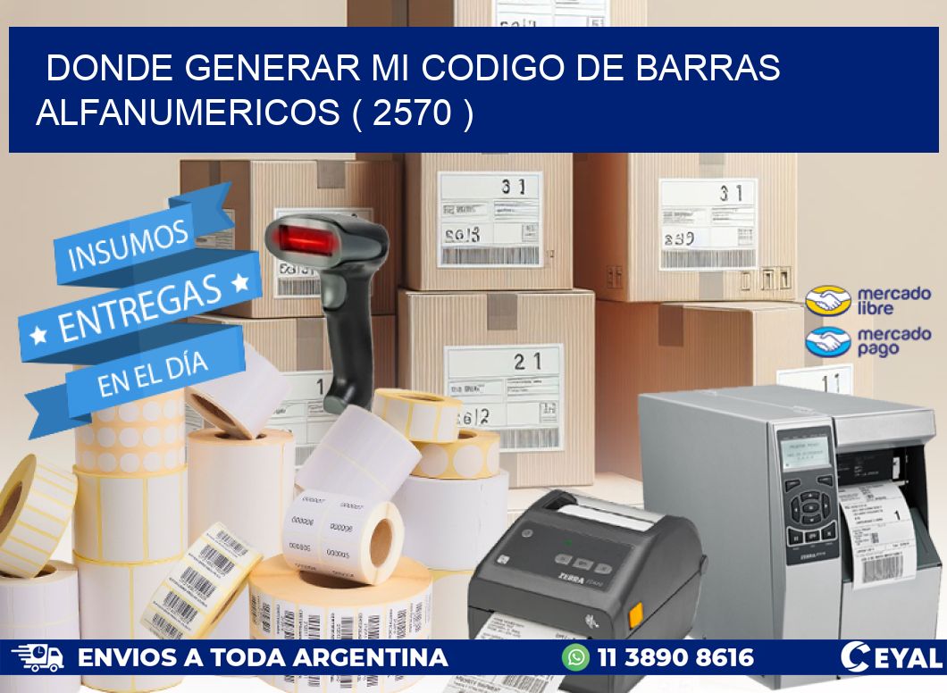 DONDE GENERAR MI CODIGO DE BARRAS ALFANUMERICOS ( 2570 )