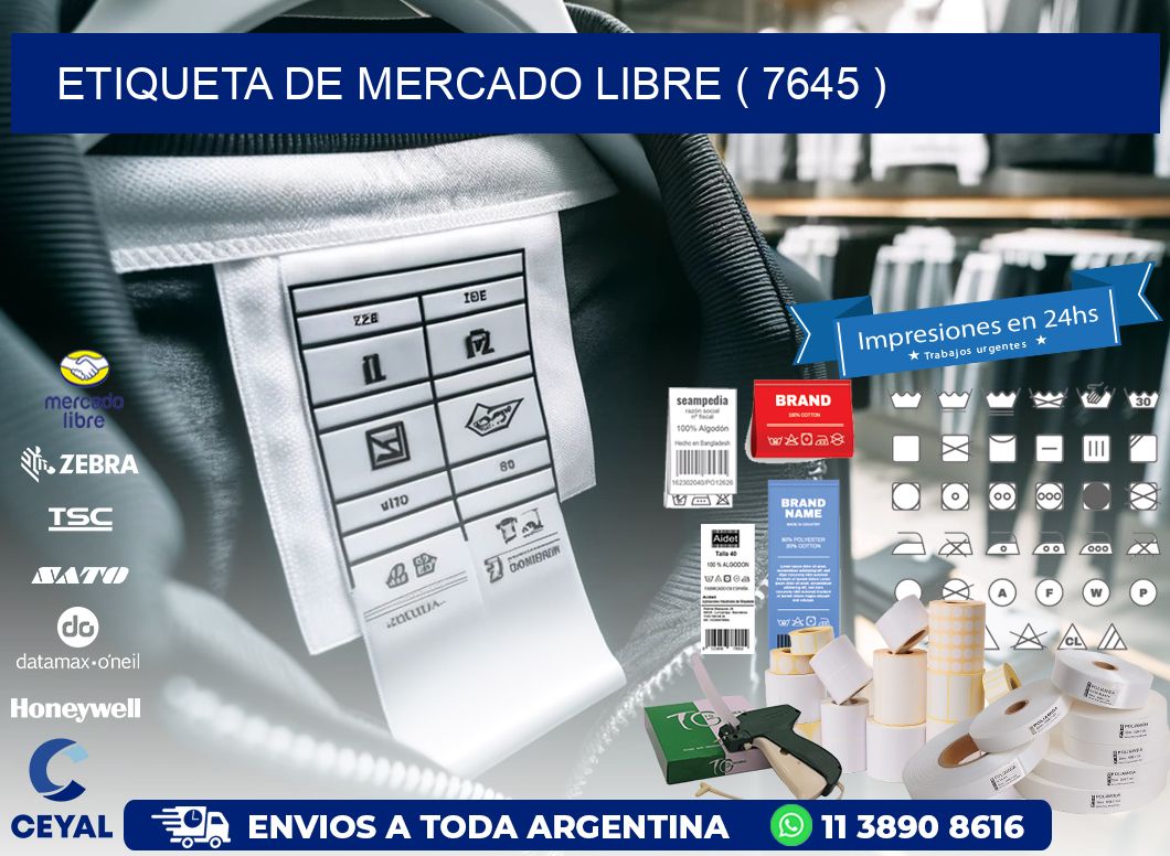 ETIQUETA DE MERCADO LIBRE ( 7645 )