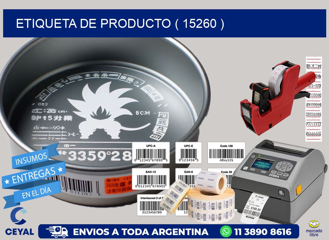 ETIQUETA DE PRODUCTO ( 15260 )