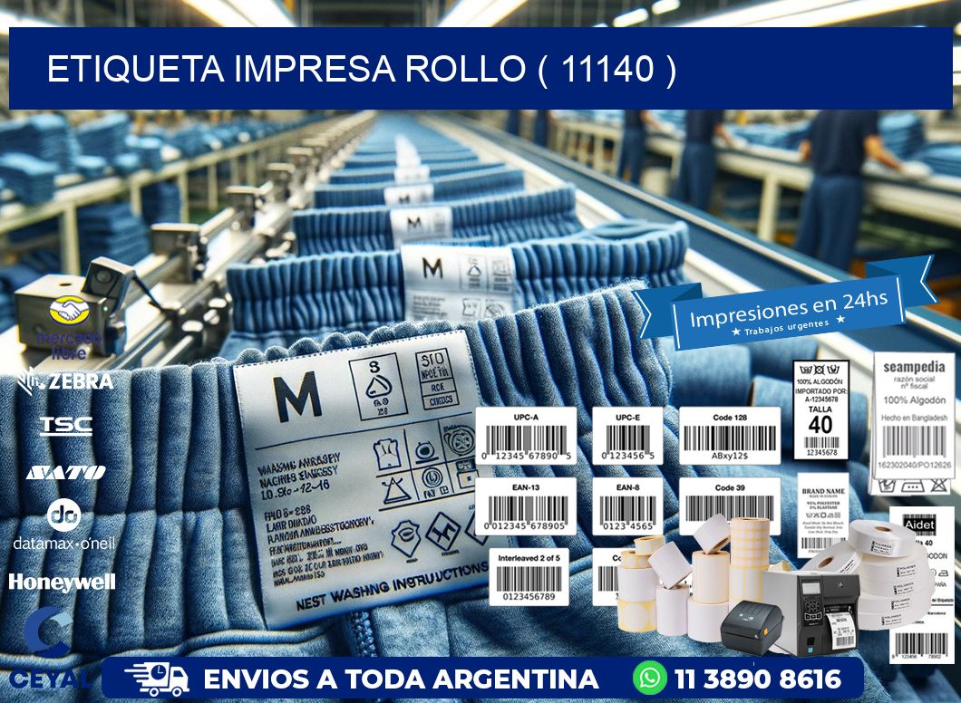 ETIQUETA IMPRESA ROLLO ( 11140 )