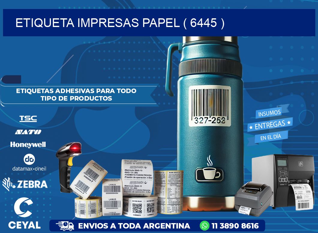 ETIQUETA IMPRESAS PAPEL ( 6445 )