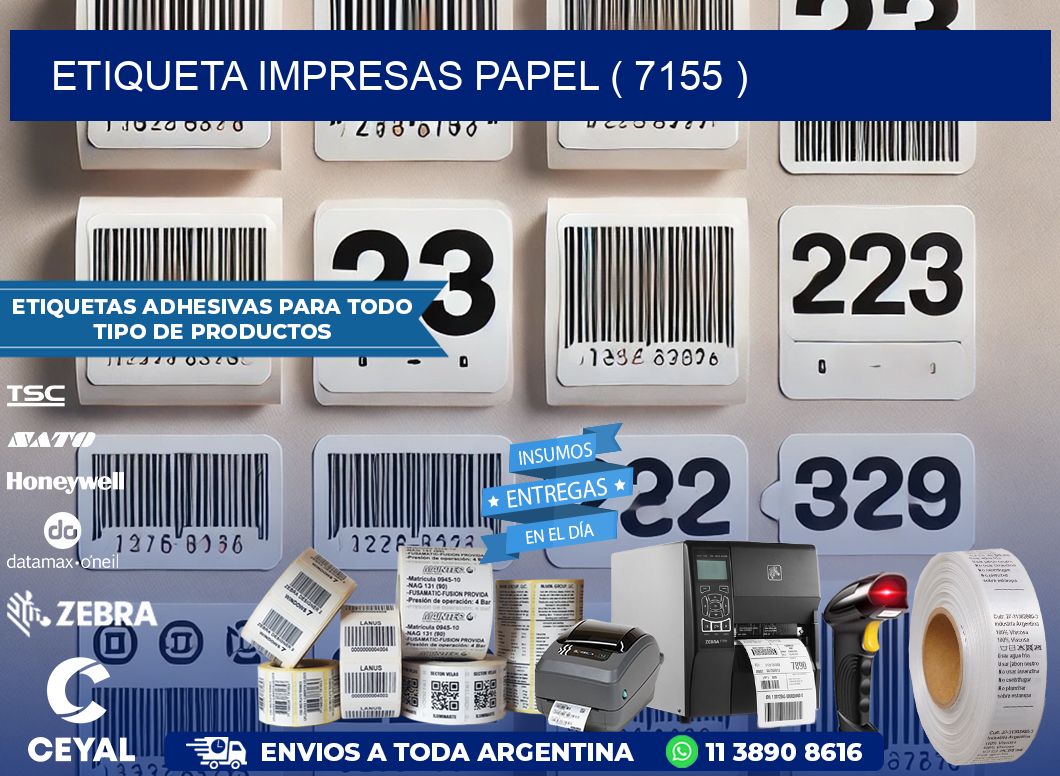 ETIQUETA IMPRESAS PAPEL ( 7155 )