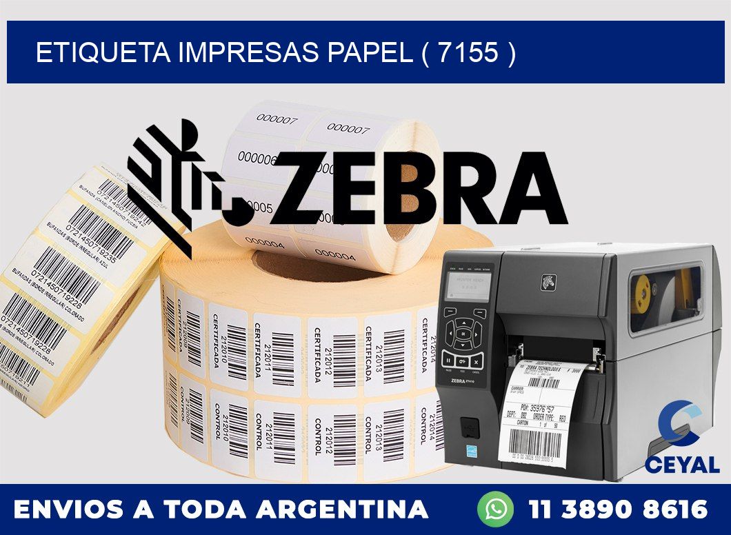 ETIQUETA IMPRESAS PAPEL ( 7155 )