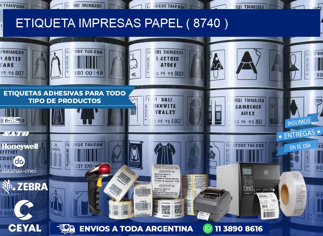 ETIQUETA IMPRESAS PAPEL ( 8740 )