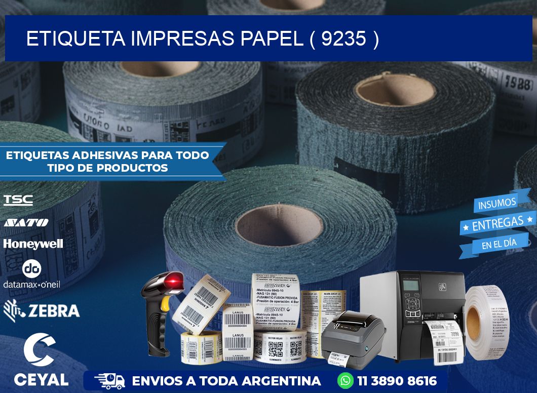 ETIQUETA IMPRESAS PAPEL ( 9235 )