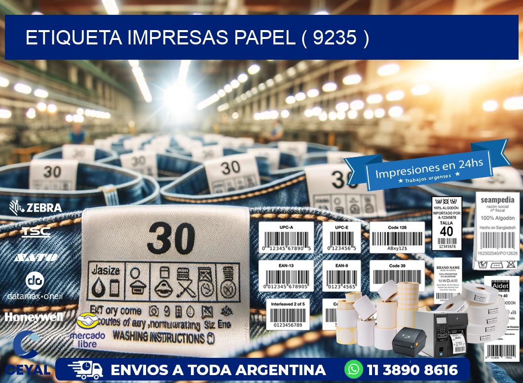 ETIQUETA IMPRESAS PAPEL ( 9235 )