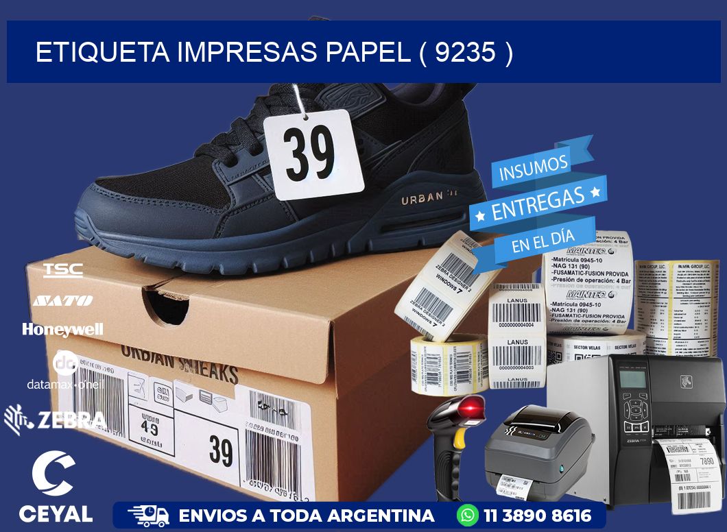 ETIQUETA IMPRESAS PAPEL ( 9235 )