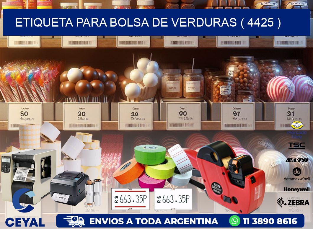ETIQUETA PARA BOLSA DE VERDURAS ( 4425 )